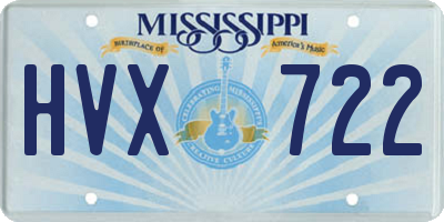 MS license plate HVX722