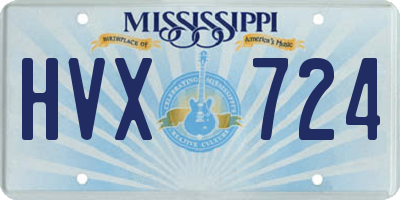 MS license plate HVX724