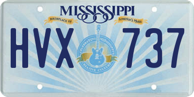 MS license plate HVX737
