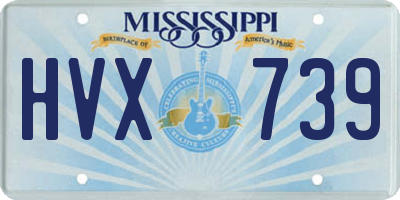 MS license plate HVX739