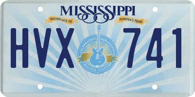 MS license plate HVX741