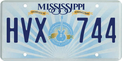 MS license plate HVX744