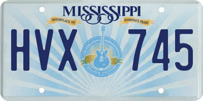 MS license plate HVX745