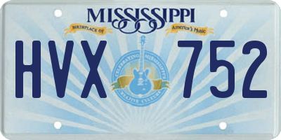 MS license plate HVX752