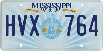MS license plate HVX764