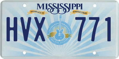 MS license plate HVX771
