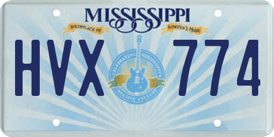 MS license plate HVX774