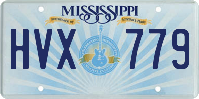 MS license plate HVX779