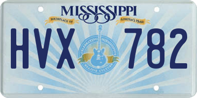 MS license plate HVX782