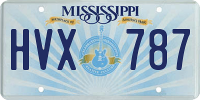 MS license plate HVX787