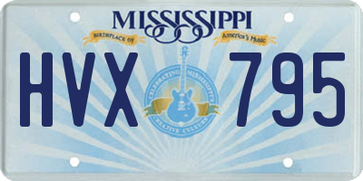 MS license plate HVX795