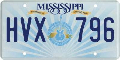 MS license plate HVX796