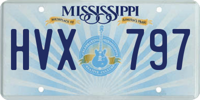 MS license plate HVX797