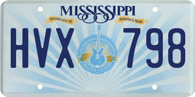 MS license plate HVX798