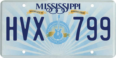 MS license plate HVX799