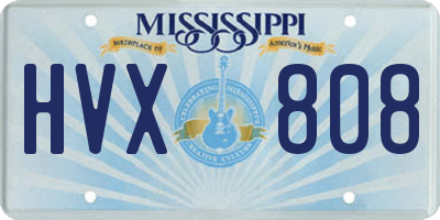 MS license plate HVX808