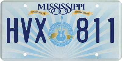 MS license plate HVX811