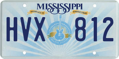 MS license plate HVX812