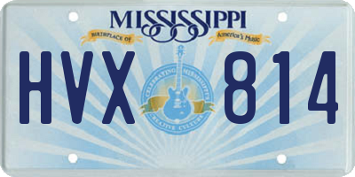 MS license plate HVX814