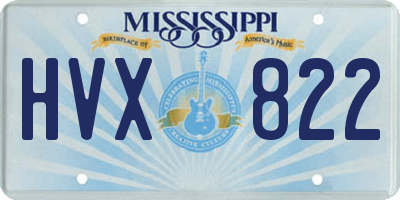 MS license plate HVX822