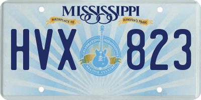 MS license plate HVX823
