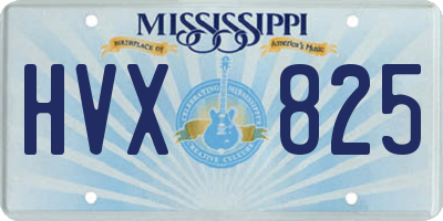 MS license plate HVX825