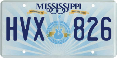 MS license plate HVX826