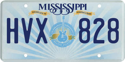 MS license plate HVX828