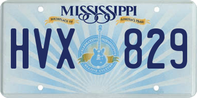 MS license plate HVX829