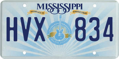 MS license plate HVX834