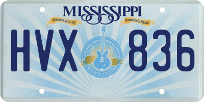 MS license plate HVX836