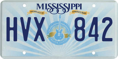 MS license plate HVX842
