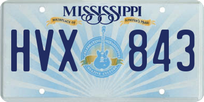 MS license plate HVX843