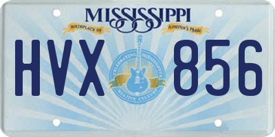 MS license plate HVX856