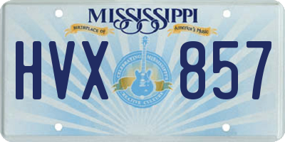 MS license plate HVX857