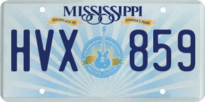 MS license plate HVX859