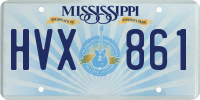 MS license plate HVX861