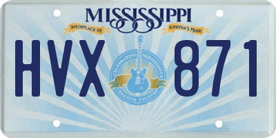 MS license plate HVX871
