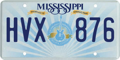 MS license plate HVX876