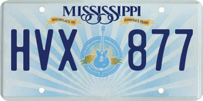 MS license plate HVX877