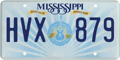 MS license plate HVX879