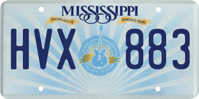 MS license plate HVX883