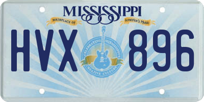 MS license plate HVX896