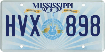 MS license plate HVX898