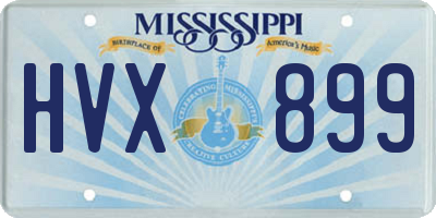 MS license plate HVX899