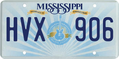 MS license plate HVX906