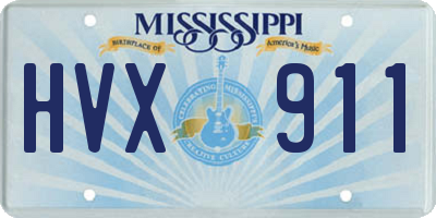 MS license plate HVX911