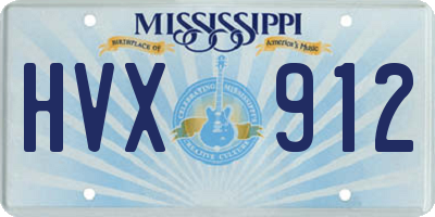 MS license plate HVX912