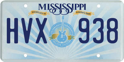 MS license plate HVX938