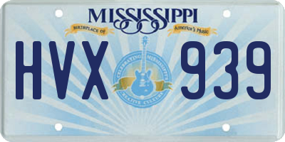 MS license plate HVX939